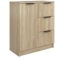 Buffet Chêne Sonoma 60x30x70 Cm Bois Contreplaqué