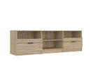 Meuble TV Chêne Sonoma 150x33,5x45 Cm Bois Contreplaqué