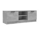 Meuble TV Gris Béton 102x35x36,5 Cm Bois Contreplaqué