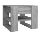 Table Basse Sonoma Gris 55,5x55x45 Cm Bois Contreplaqué