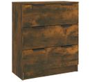 Buffet Chêne Fumé 60x30x70 Cm Bois Contreplaqué