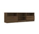 Meuble TV Chêne Marron 150x33,5x45 Cm Bois Contreplaqué