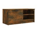 Meuble TV Chêne Fumé 80x35x36,5 Cm Bois Contreplaqué