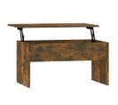 Table Basse Chêne Fumé 80x50,5x41,5 Cm Bois Contreplaqué