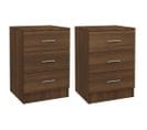 Tables De Chevet 2pcs Chêne Marron 38x35x56cm Bois Contreplaqué