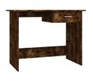 Bureau Chêne Fumé 100x50x76 Cm Bois Contreplaqué