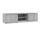 Meuble TV Sonoma Gris 140x40x35,5 Cm Bois Contreplaqué