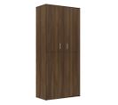 Armoire à Chaussures Chêne Marron 80x39x178cm Bois Contreplaqué