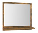 Miroir De Bain Chêne Fumé 40x10,5x37 Cm Bois Contreplaqué