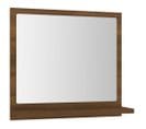 Miroir De Bain Chêne Marron 40x10,5x37 Cm Bois Contreplaqué