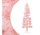 Demi Sapin De Noël Artificiel Mince Avec Support Rose 180 Cm