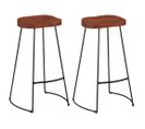 Tabourets De Bar Gavin Lot De 2 50x40x78cm Bois Massif Manguier