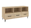 Meuble TV Chêne Sonoma 102x35x50 Cm Bois Contreplaqué