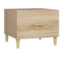 Table Basse Chêne Sonoma 50x50x40 Cm Bois Contreplaqué