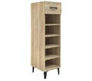 Armoire à Chaussures Chêne Sonoma 30x35x105cm Bois Contreplaqué