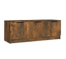 Meuble TV Chêne Fumé 102x35x36,5 Cm Bois Contreplaqué