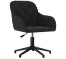 Chaise Pivotante De Bureau Noir Velours