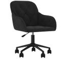 Chaise Pivotante De Bureau Noir Velours