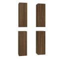 Meubles TV 4 Pièces Chêne Marron 30,5x30x90 Cm Bois Contreplaqué