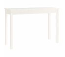 Table Console Blanc 110x40x75 Cm Bois Massif De Pin