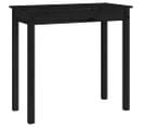 Table Console Noir 80x40x75 Cm Bois Massif De Pin