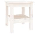 Table Basse Blanc 35x35x40 Cm Bois Massif De Pin