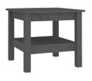 Table Basse Gris 45x45x40 Cm Bois Massif De Pin