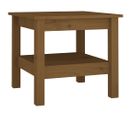 Table Basse Marron Miel 45x45x40 Cm Bois Massif De Pin