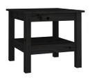 Table Basse Noir 45x45x40 Cm Bois Massif De Pin