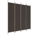 Paravent 4 Panneaux Marron 200x200 Cm Tissu