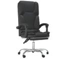 Fauteuil De Massage Inclinable De Bureau Noir Similicuir