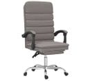 Fauteuil De Massage Inclinable De Bureau Taupe Tissu