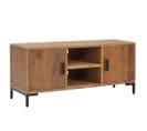 Meuble TV Marron 110x35x48 Cm Bois De Pin Massif