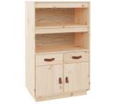 Buffet Haut 67x40x108,5 Cm Bois Massif De Pin