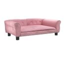 Lit Pour Chien Rose 95x55x30 Cm Velours