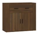 Buffet Chêne Marron 80x33x70 Cm Bois Contreplaqué