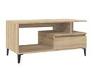 Table Basse Chêne Sonoma 90x49x45 Cm Bois Contreplaqué