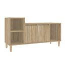 Meuble TV Chêne Sonoma 100x35x55 Cm Bois Contreplaqué