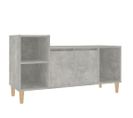 Meuble TV Gris Béton 100x35x55 Cm Bois Contreplaqué