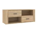 Meuble TV Chêne Sonoma 100x35x40 Cm Bois Contreplaqué