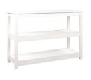 Table Console Blanc 110x40x74 Cm Bois Massif De Pin