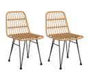 Chaises De Jardin 2 Pcs 48x62x84 Cm Résine Tressée