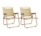 Chaises De Camping Lot De 2 Beige 54x55x78 Cm Tissu Oxford