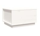 Table Basse Blanc 60x50x35 Cm Bois Massif De Pin