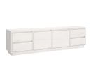 Meuble TV Blanc 176x37x47,5 Cm Bois De Pin Massif