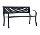 Banc De Jardin Noir 120 Cm Acier