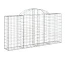 Panier De Gabions Arqué 200x30x100/120 Cm Fer Galvanisé