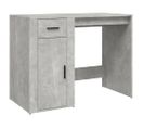 Bureau Gris Béton 100x49x75 Cm Bois Contreplaqué