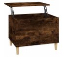 Table Basse Chêne Fumé 60x44,5x45 Cm Bois Contreplaqué