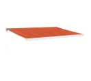 Auvent Rétractable Orange Et Marron 4,5x3 M Tissu Et Aluminium